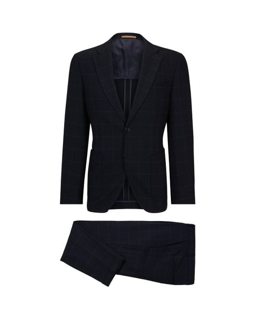 Boss Blue Check 2-Piece Suit for men