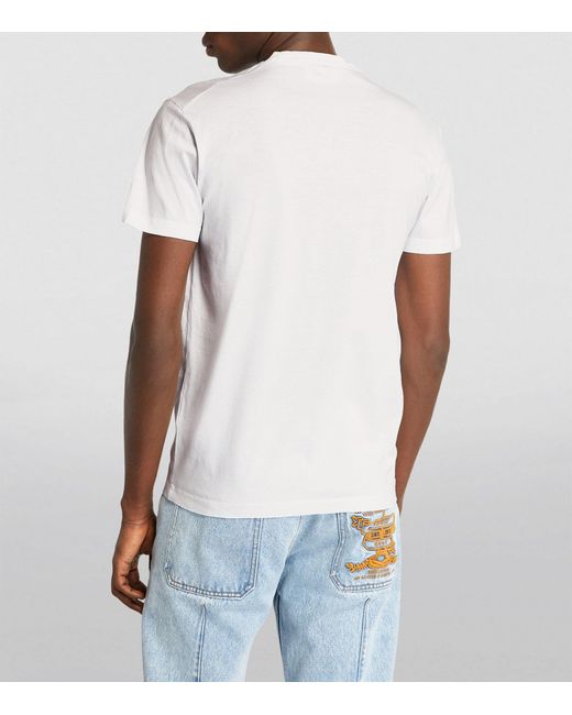 DSquared² White Cotton Scribble-icon T-shirt for men