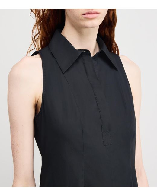 MAX&Co. Black Cotton Poplin Shirt Dress