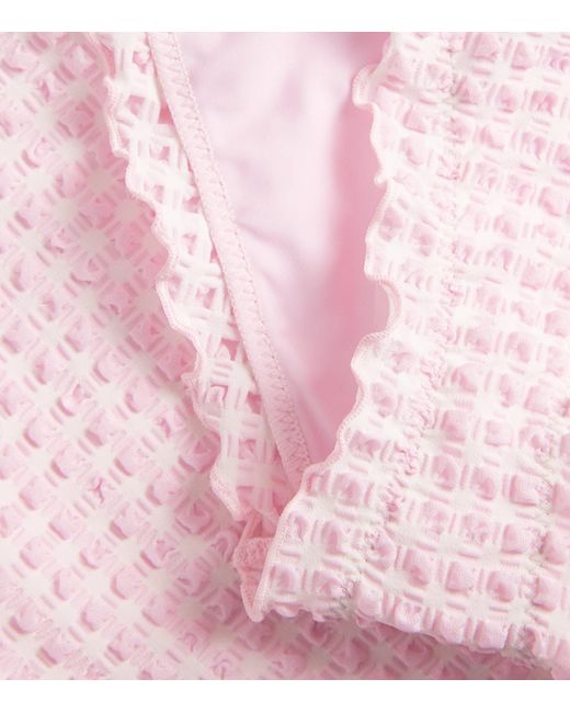 Jonathan Simkhai Pink Gingham Suni Swimsuit