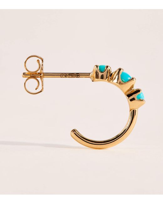 Jennifer Meyer Blue Mini And Hoop Earrings