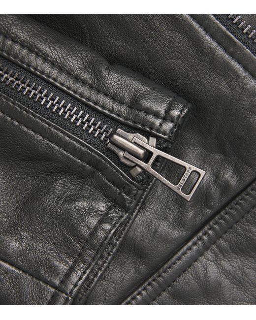 Belstaff Black Cheviot Leather V Racer Jacket for men