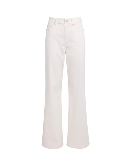 RETORI White Stretch-Cotton Gabardine Straight Trousers