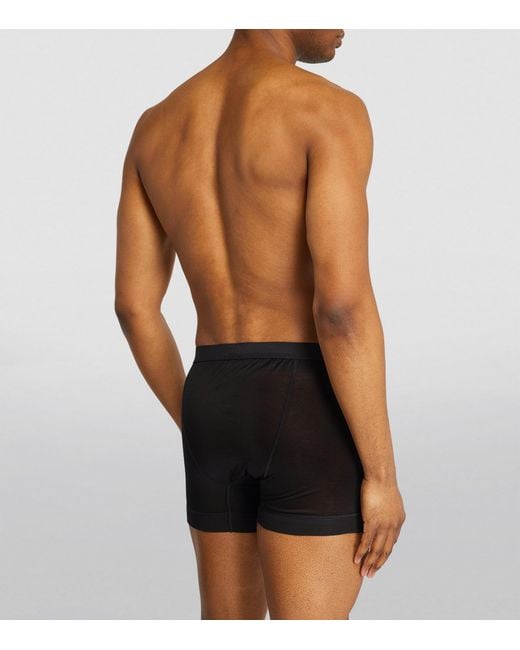 Zimmerli of Switzerland Black Cotton 252 Royal Classic Boxer Briefs for men