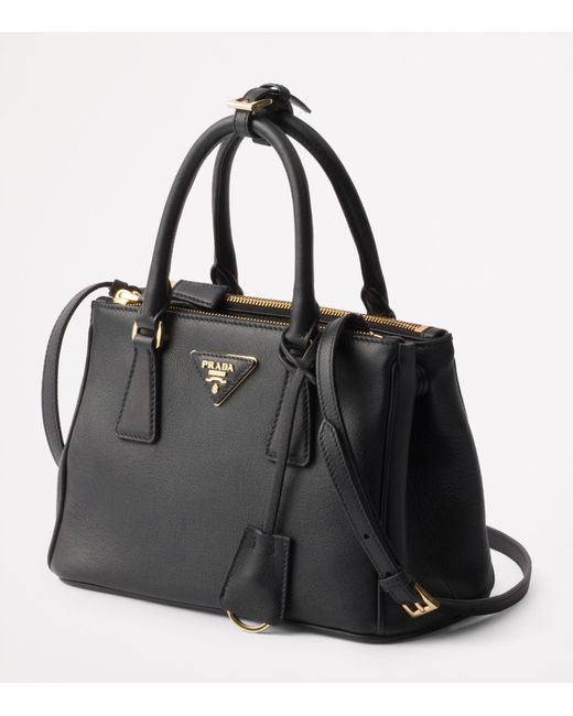 Prada Black Small Leather Galleria Top-Handle Bag