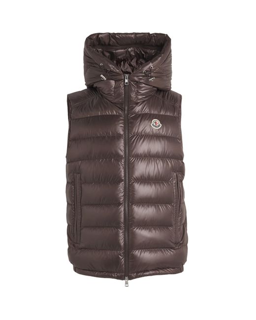 Moncler Brown Down-Padded Barant 2 Gilet for men