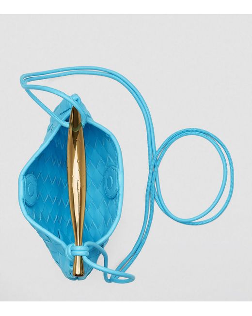 Bottega Veneta Blue Mini Leather Sardine Top-handle Bag
