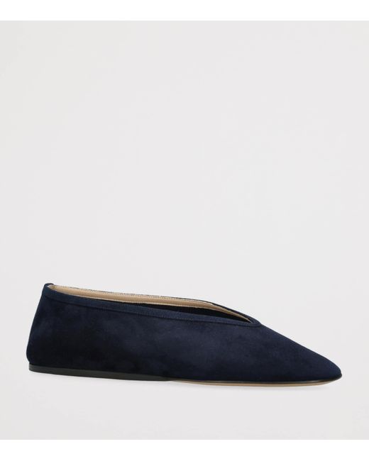 Le Monde Beryl Blue Suede Luna Ballet Flats