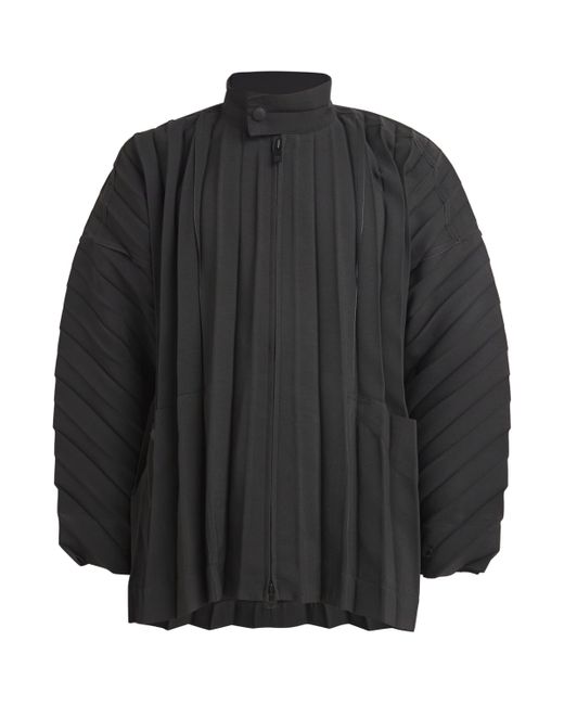 Homme Plissé Issey Miyake Black Pleated Jacket for men