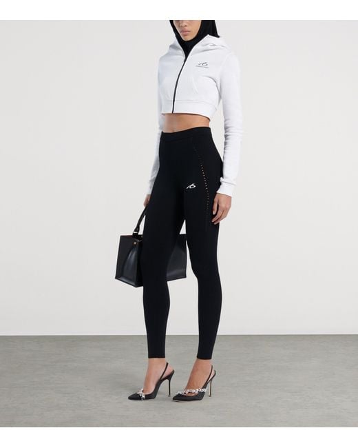 Balenciaga White Cropped Zip-Up Hoodie