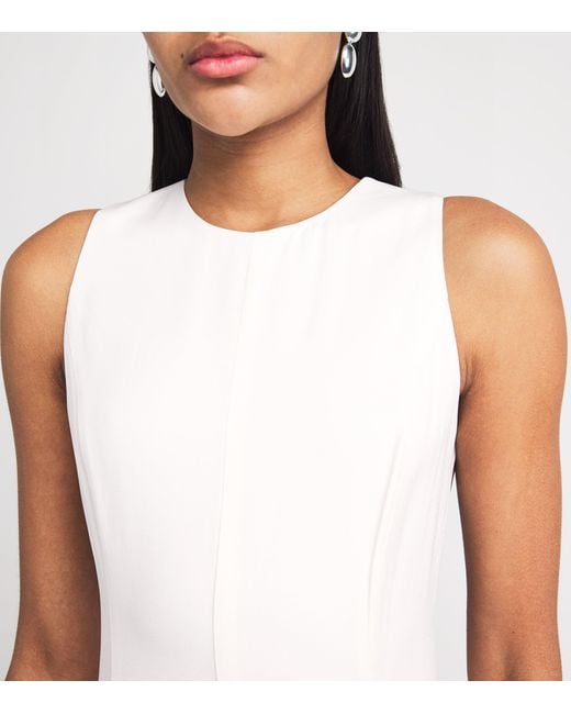 Maje White Backless Midi Dress