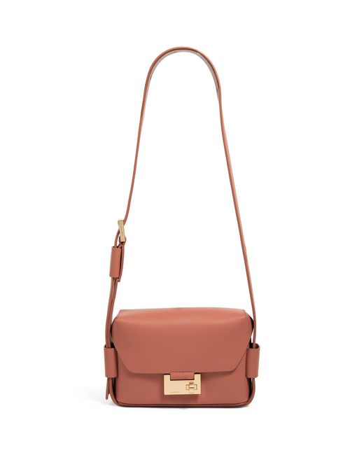 AllSaints Red Leather 3-in-1 Frankie Cross-body Bag