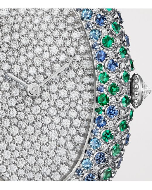 Cartier Blue And Diamond Baignoire Watch