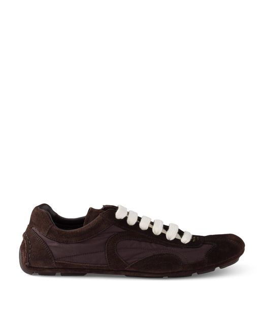 Prada Brown Suede-Re-Nylon Montecarlo Re-Edition 2005 Sneakers