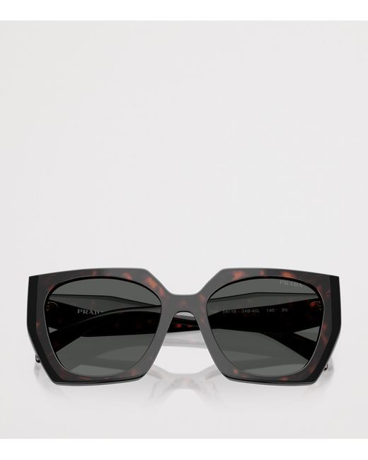 Prada Gray Acetate Pr 15Ws Rectangle Sunglasses