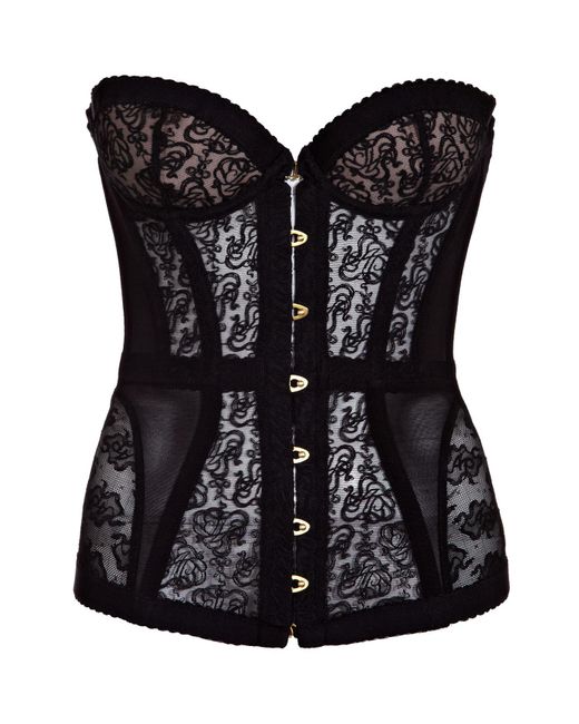 Agent Provocateur Black Mercy Lace and Tulle Corset