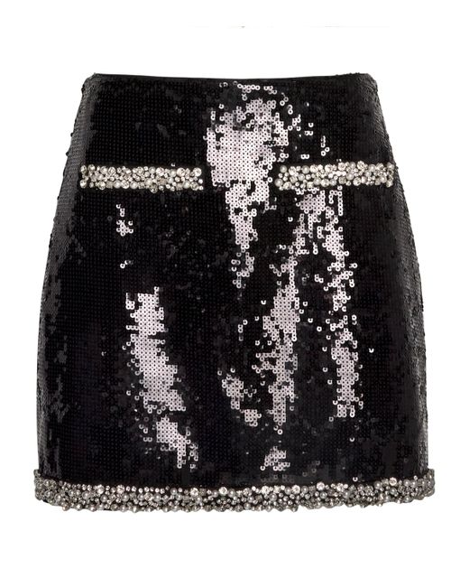 Veronica Beard Black X Poppy Delevingne Embellished Perry Mini Skirt