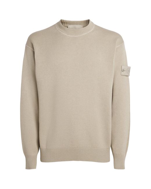Stone Island Natural Cotton-Cashmere Ghost Sweater for men