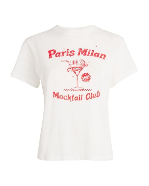 Maje White Cotton Graphic T-Shirt