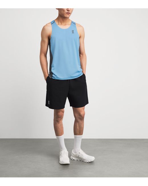 On Shoes Blue Performance Tank Top for men
