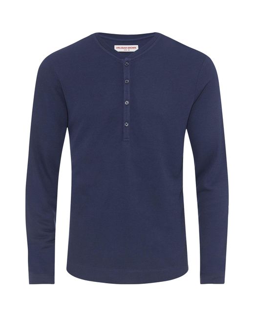Orlebar Brown Blue Cotton-cashmere T-shirt for men