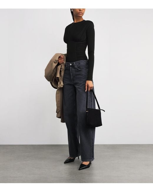 Agolde Black Abbi Bodysuit