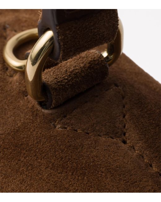 Prada Brown Medium Suede Shoulder Bag