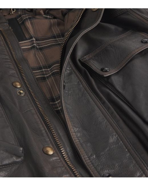 Belstaff Black Legacy Trialmaster Panther Leather Jacket for men