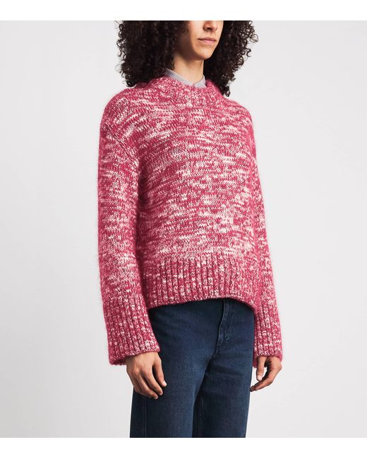 Rag & Bone Red Wool-Mohair-Blend Marlee Sweater
