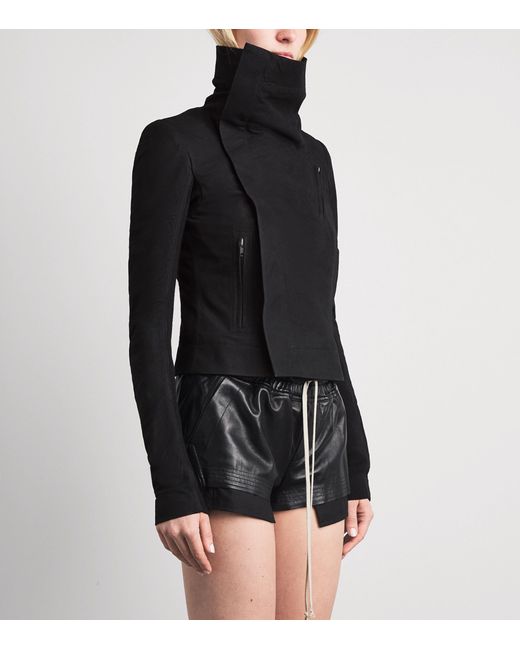 Rick Owens Black Giacca Leather Jacket