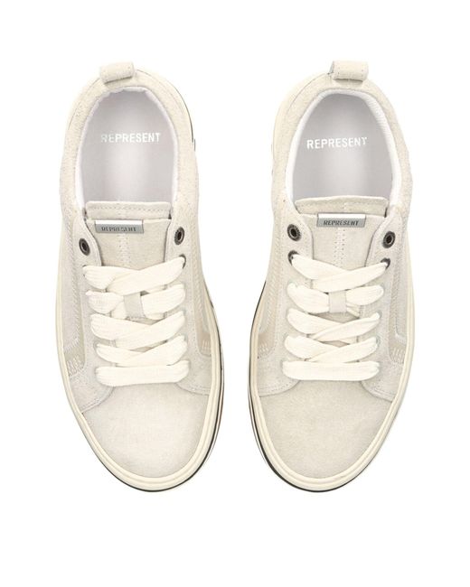 Represent White Suede Htn Low-top Sneakers for men