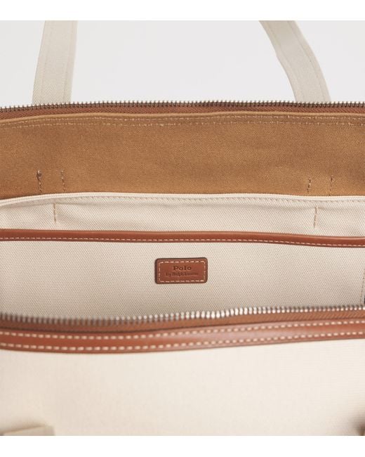 Polo Ralph Lauren Pink Large Canvas Shopper Tote Bag