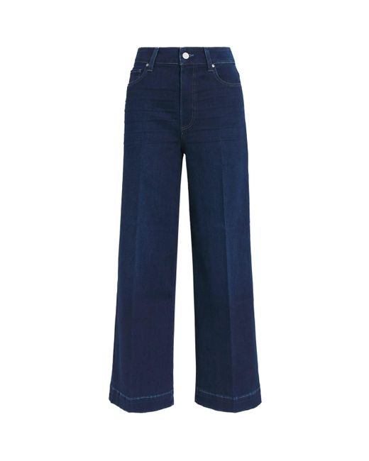PAIGE Blue Anessa Wide-Leg Jeans
