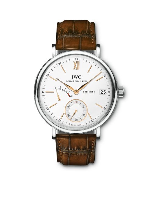 Iwc Metallic Stainless Steel Portofino Hand-Wound Watch for men