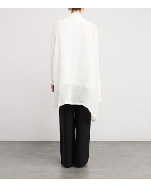 Eskandar White Linen-Blend Jacket