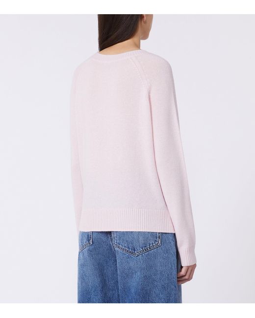 Weekend by Maxmara Pink Cashmere Round-Neck Sweater