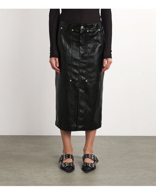 Isabel Marant Black Panelled Midi Skirt