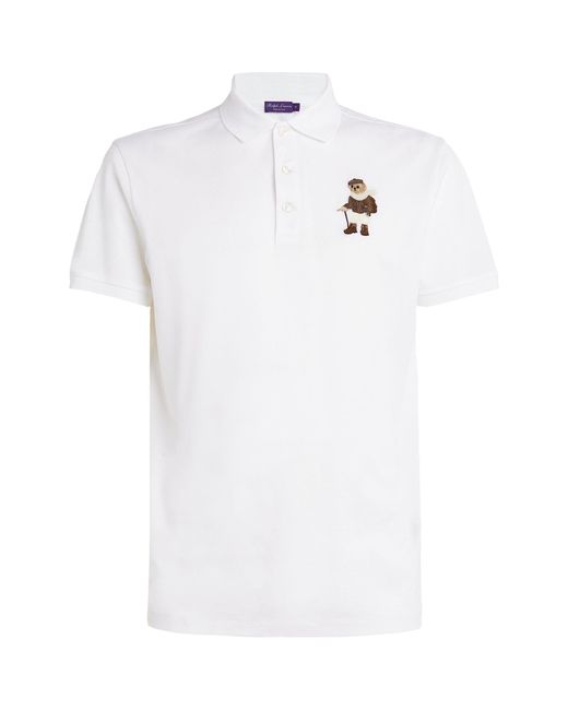 Ralph Lauren Purple Label White Polo Bear Polo Shirt for men