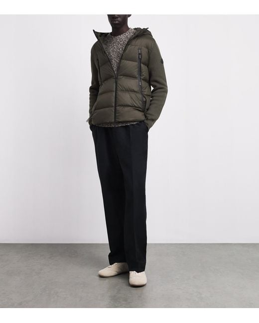 Moncler Gray Virgin Wool Down-Filled Hybrid Jacket for men