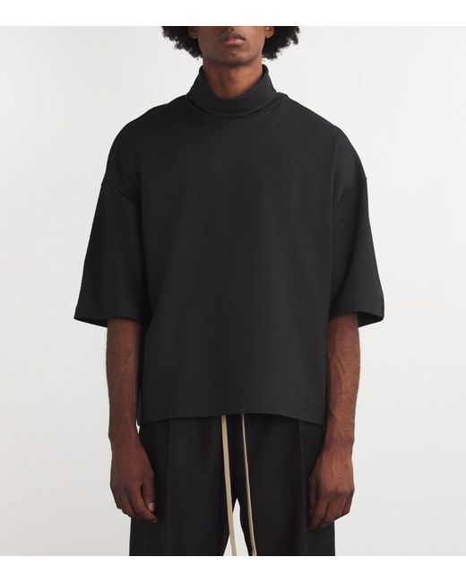 Fear Of God Black High-Neck T-Shirt for men