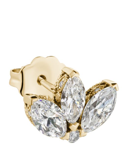 Maria Tash White Diamond Lotus Single Stud Earring