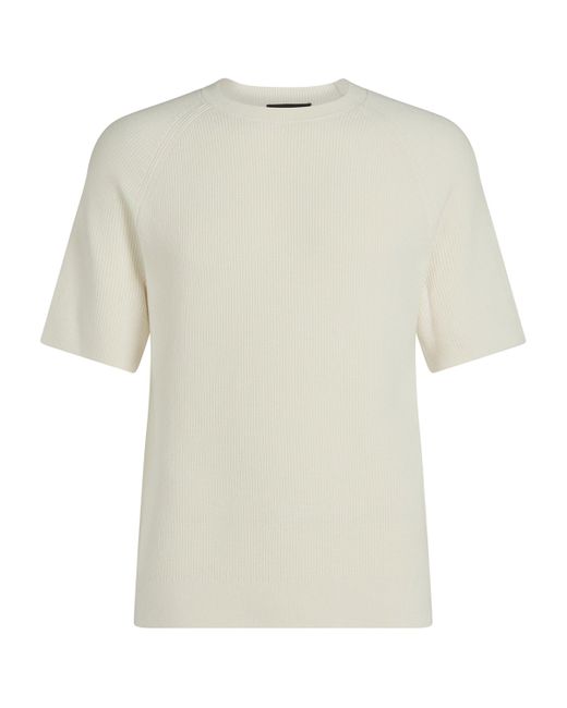 Vince White Linen Short-Sleeve Shirt for men