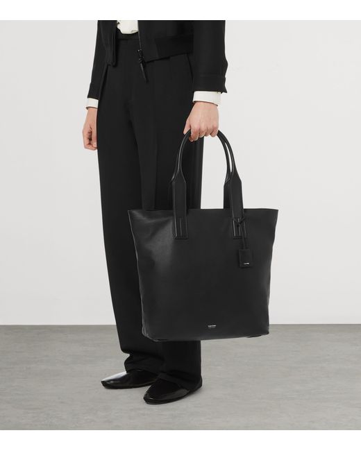 Tom Ford Black Leather Tote Bag for men
