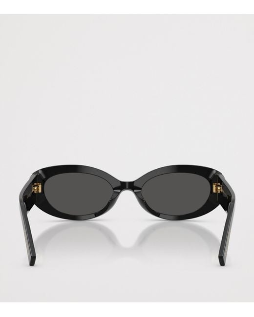 Dolce & Gabbana Black Oval Sunglasses