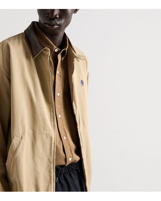 Prada Brown Cotton Logo Shirt for men