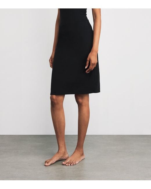 Skims Black Smooth Layers Midi Skirt