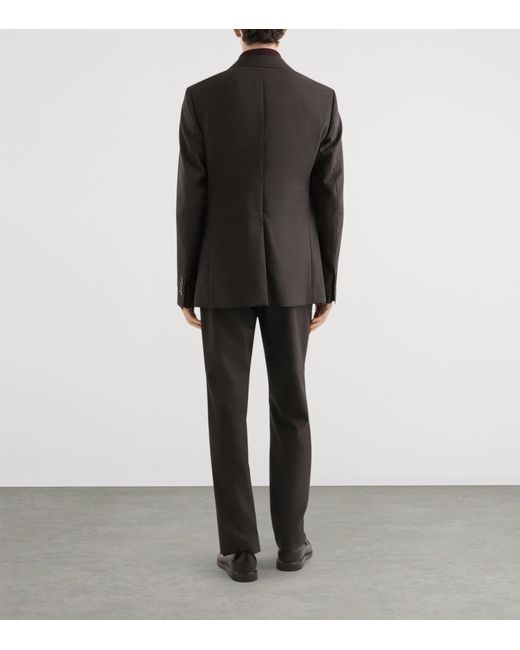 Dolce & Gabbana Black Portofino Wool Canvas Blazer for men