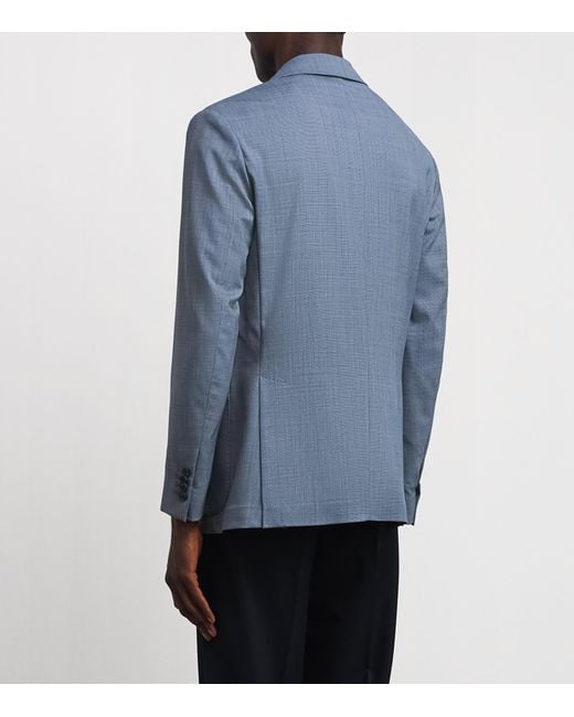 Eton of Sweden Blue Lana Tech Blazer for men
