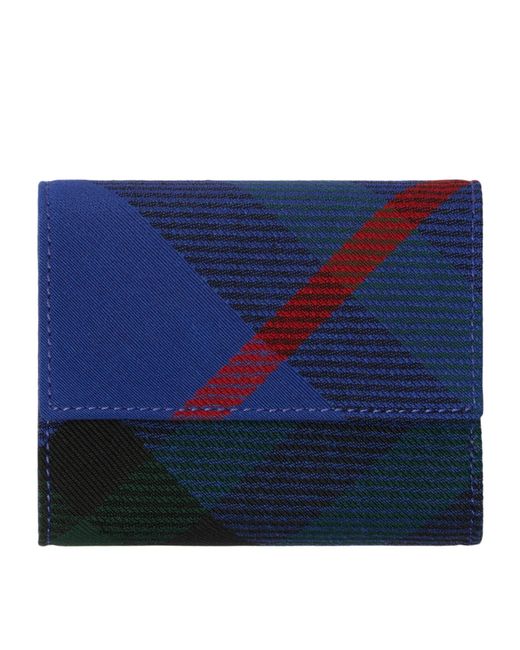 Burberry Blue Check Bifold Wallet