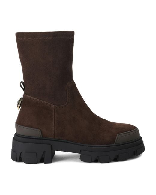 Kurt Geiger Brown Suede Stomp Sock Ankle Boots 50